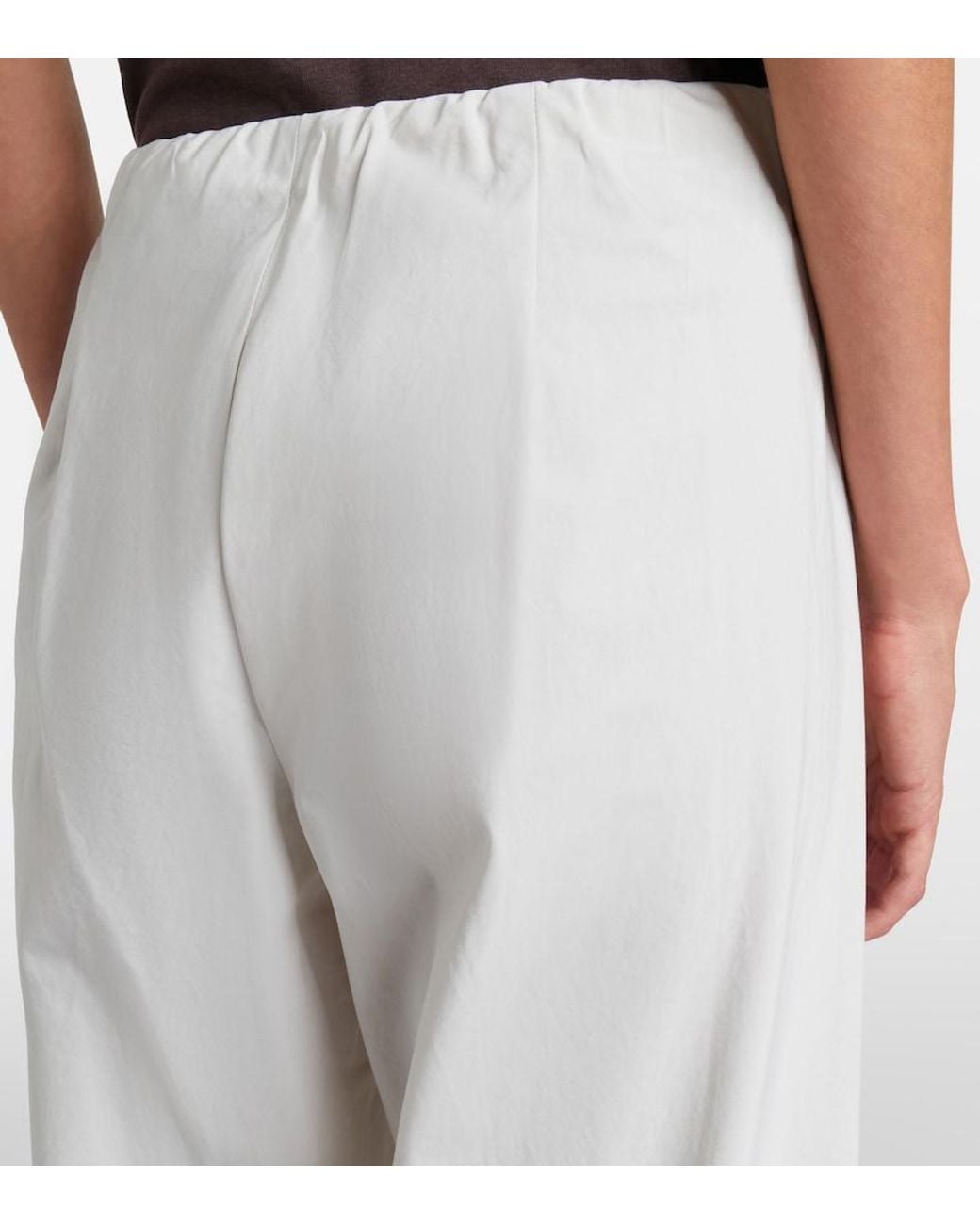 Vince White Colette Cotton Twill Wide-Leg Pants