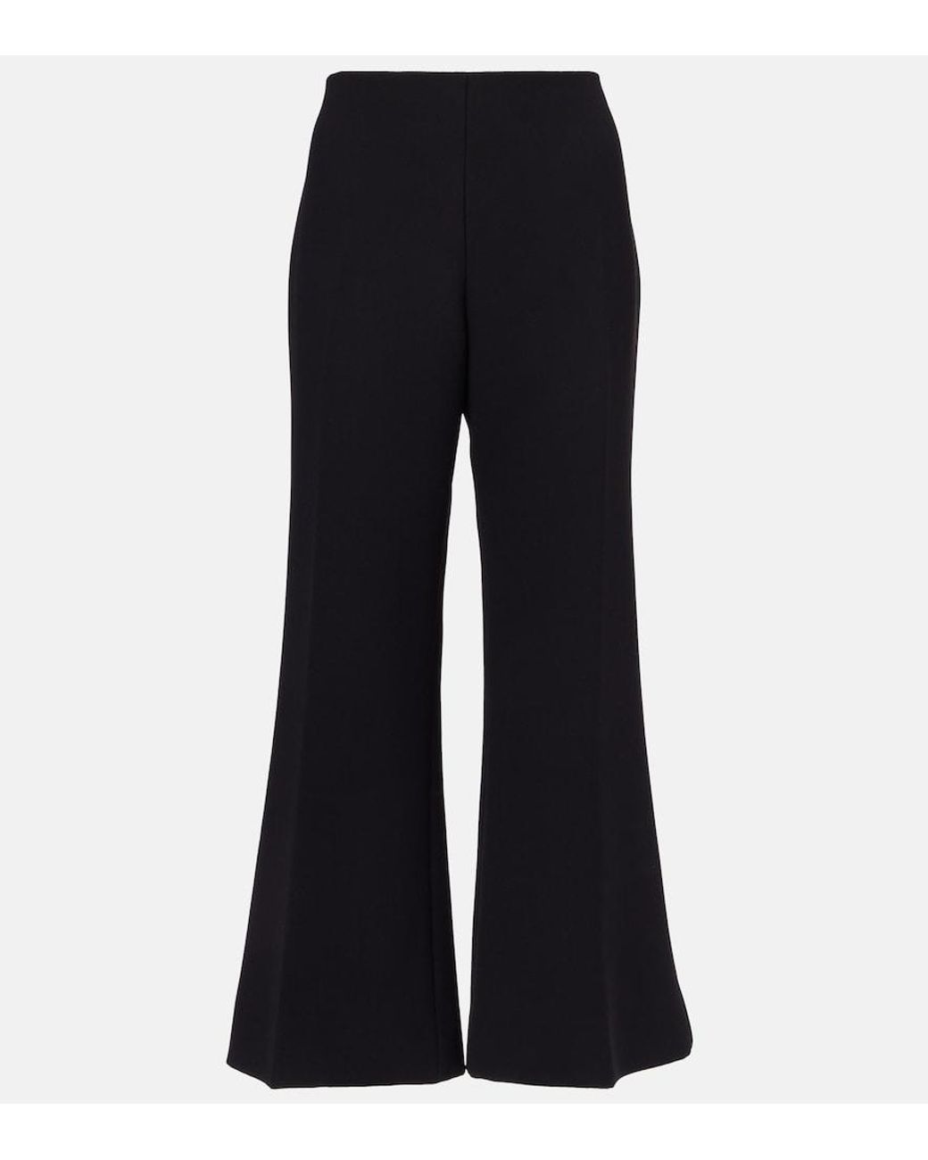 Khaite Blue Walter Cotton Canvas Flared Pants