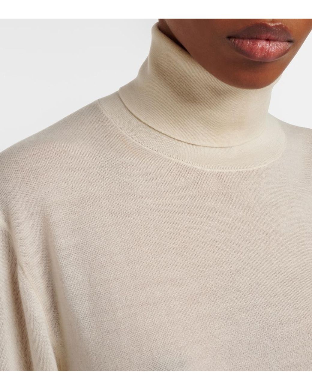 The Row White Nabari Cashmere Sweater