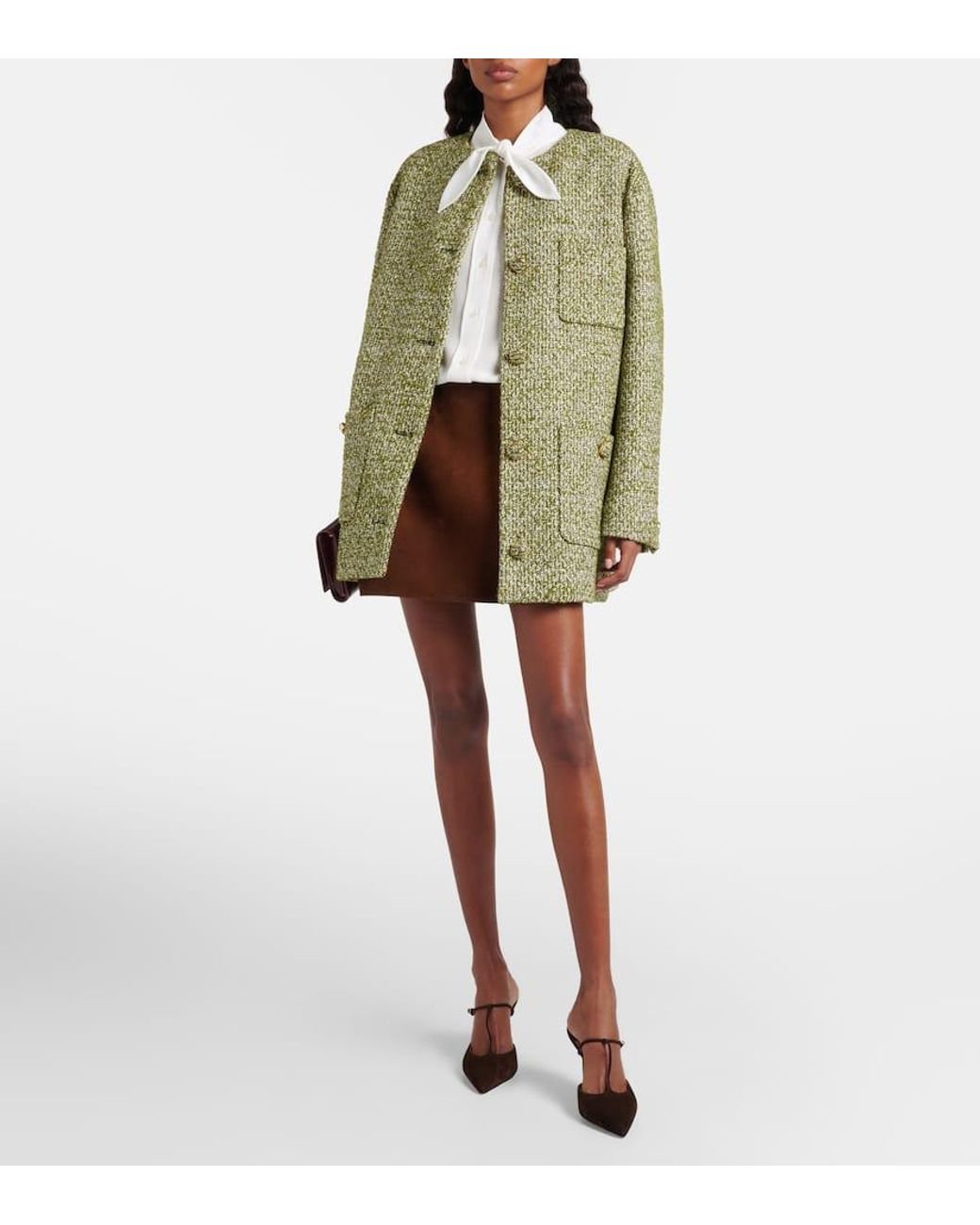 Aquazzura Brown Sorbonne 85 Suede Mules