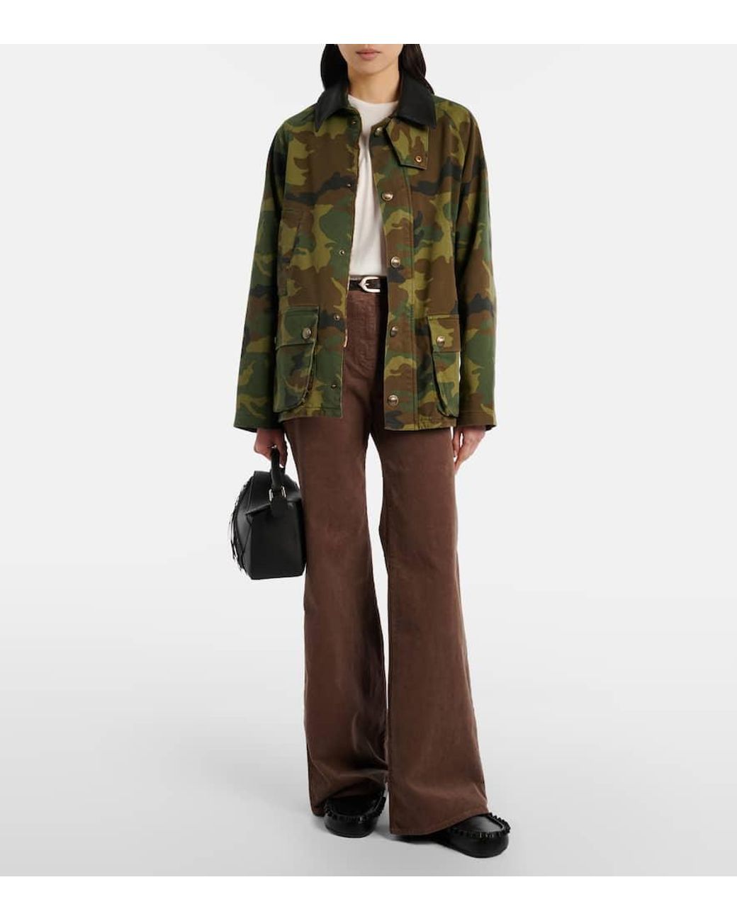 Nili Lotan Brown Florence Cotton-Blend Corduroy Bootcut Pants