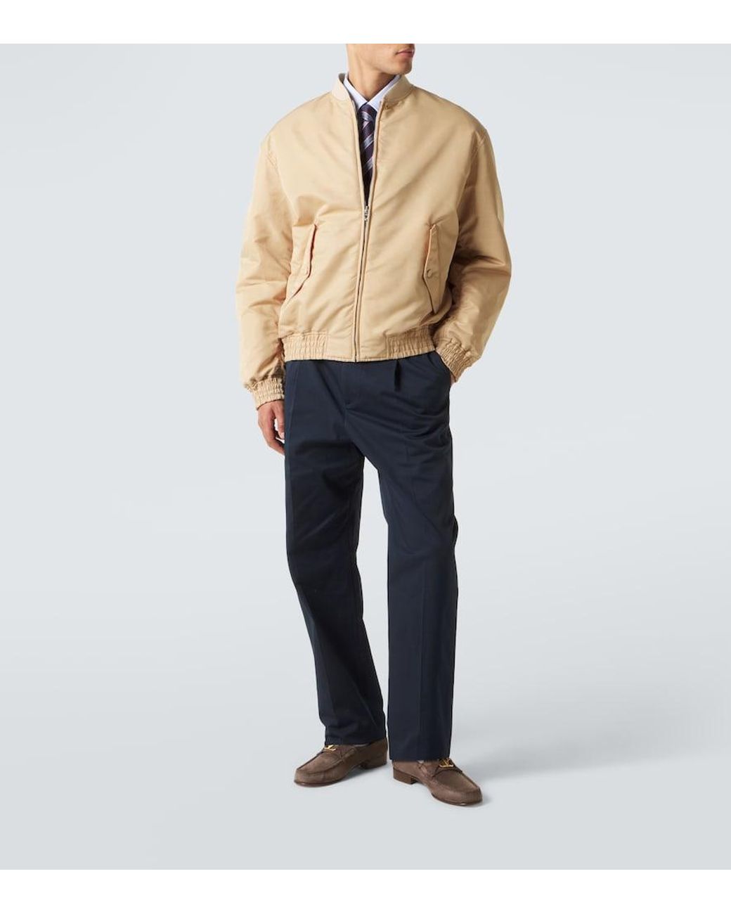 Valentino Garavani Blue Cotton Straight Pants for men