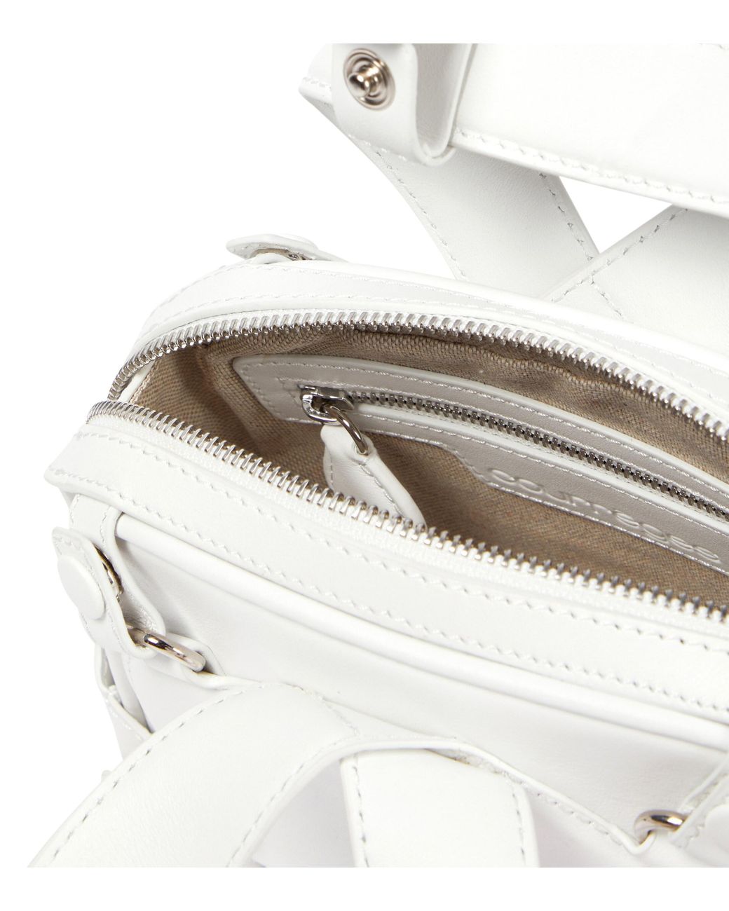 Courreges X Loop Baguette Bag in White Leather ref.665064 - Joli