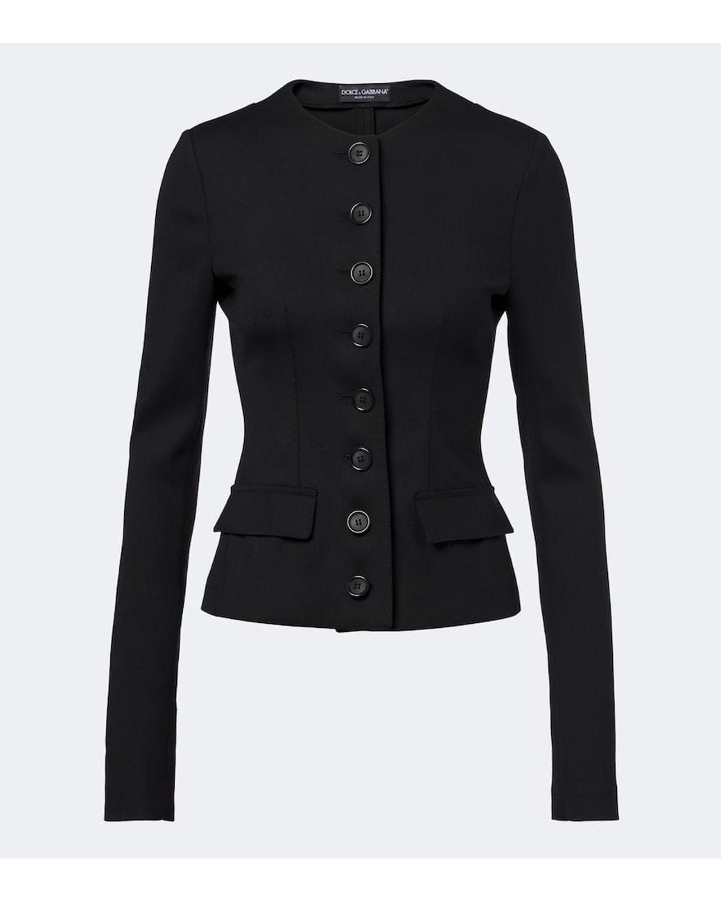 Dolce & Gabbana Black Wool-Blend Blazer