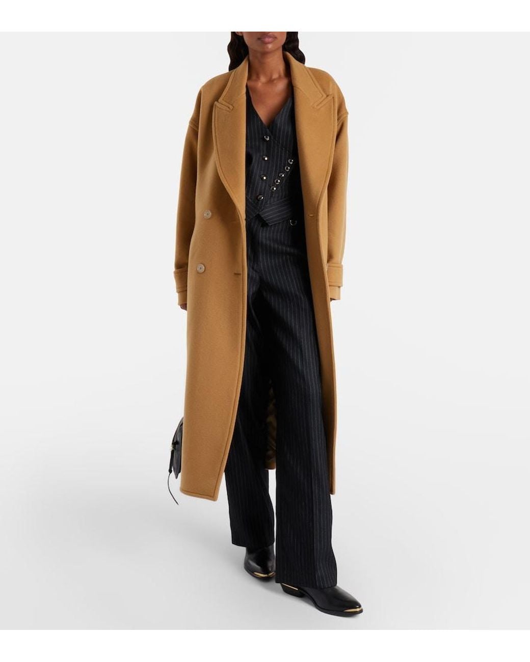 Isabel Marant Natural Winry Wool And Cashmere-Blend Coat