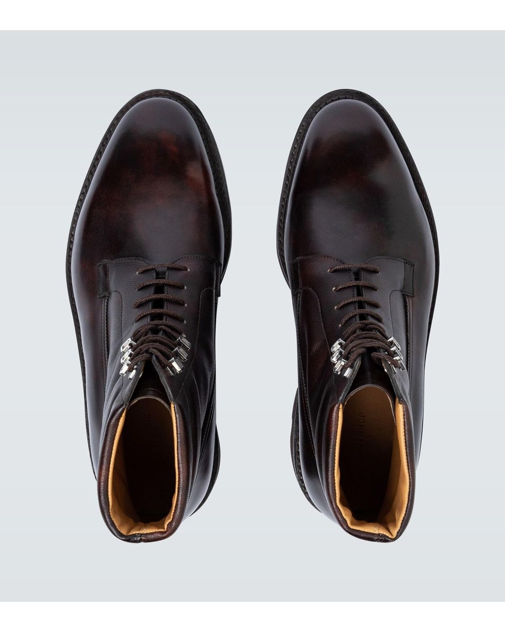 John Lobb Alder Leather Boots in Black 