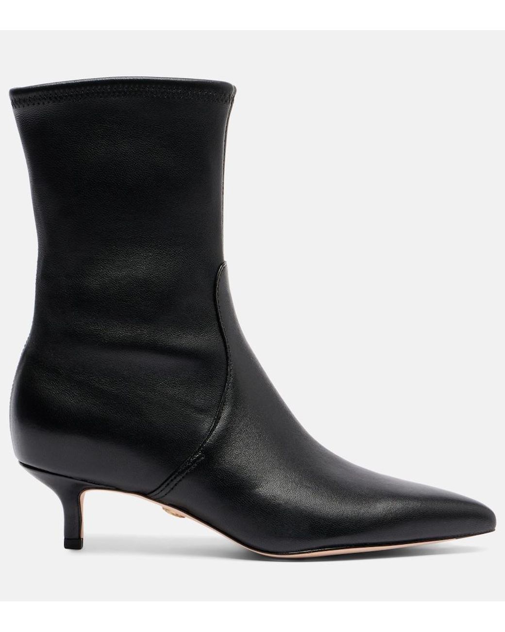 Veronica Beard Black Lisa Leather Ankle Boots