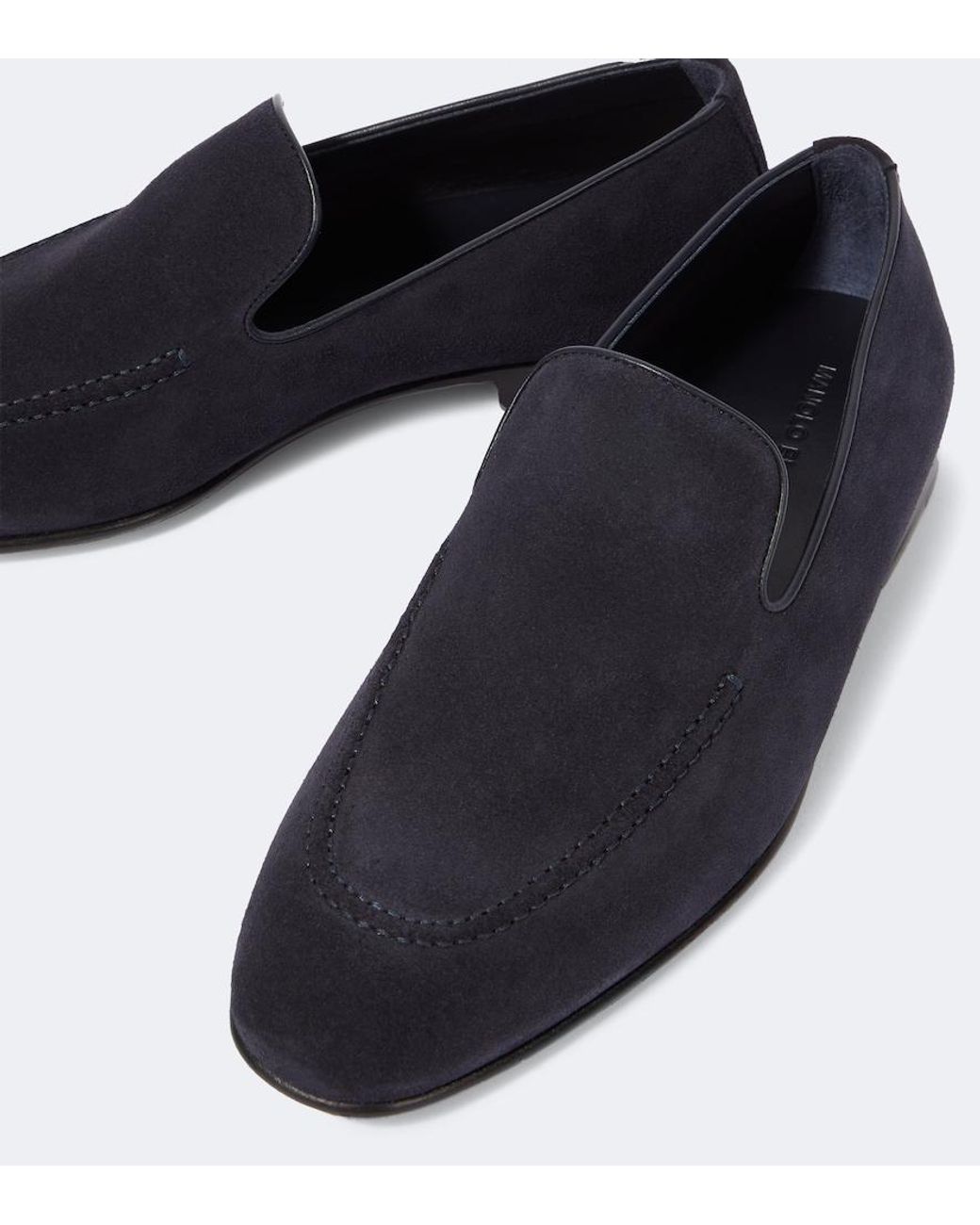 Manolo Blahnik Blue Truro Suede Loafers for men