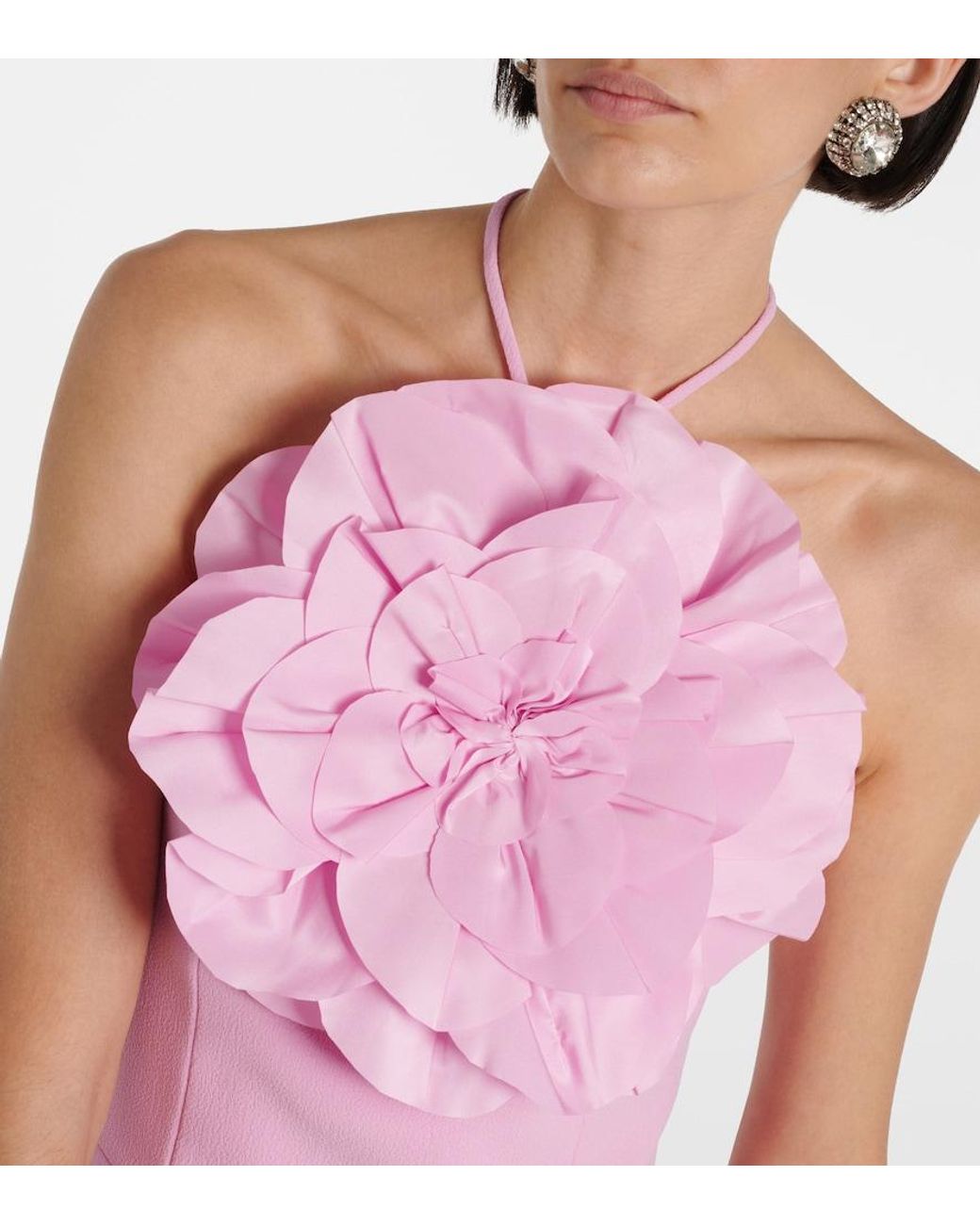 Rebecca Vallance Pink Odetta Floral-Applique Minidress