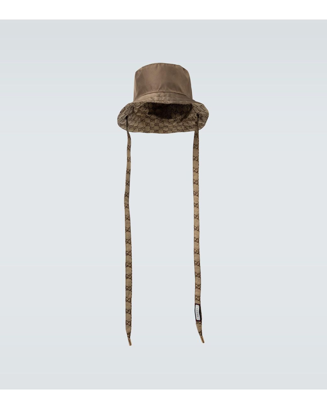 Reversible gg Bucket Hat in Brown 