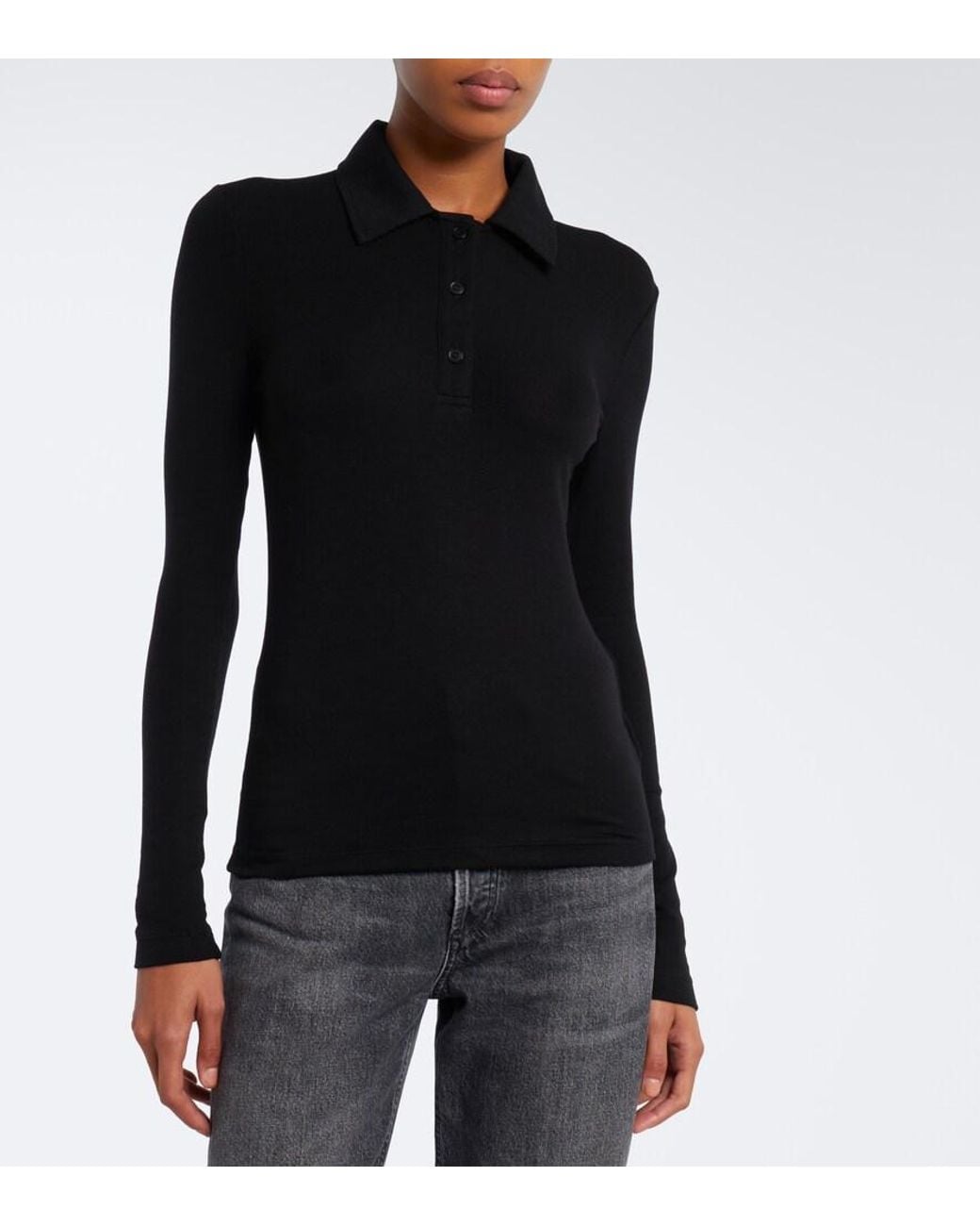 Agolde Black Amos Polo Sweater