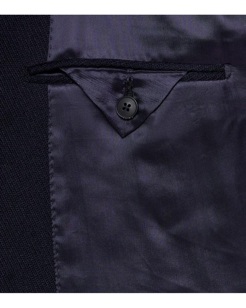 Saman Amel Blue Wool Twill Blazer for men