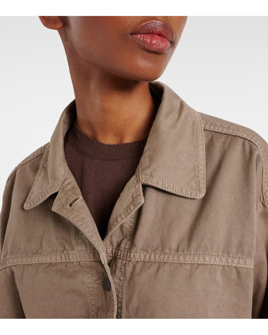 The Row Marena Denim Jacket in Natural | Lyst