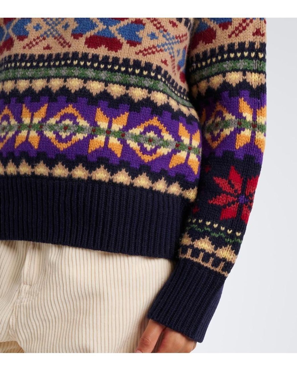 Polo Ralph Lauren Blue Wool-Blend Turtleneck Sweater