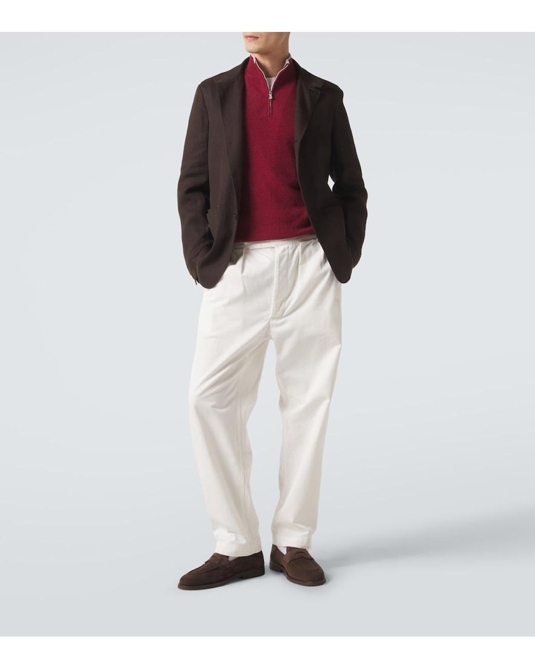 Pull En Cachemire Eleventy pour homme en coloris Red