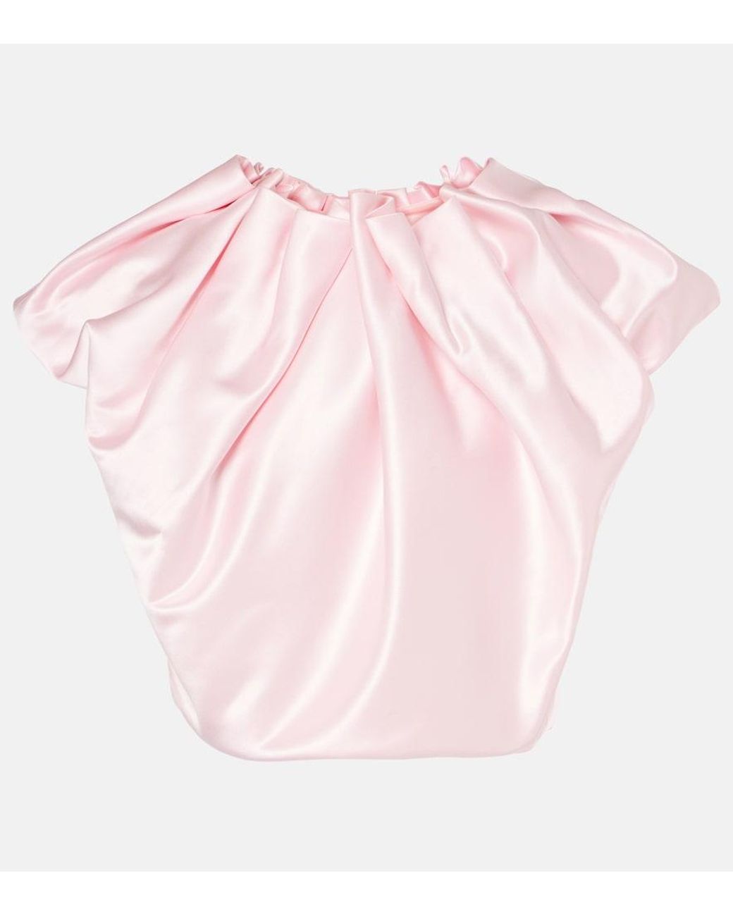 Top Drapeado De Saten Simone Rocha de color Pink