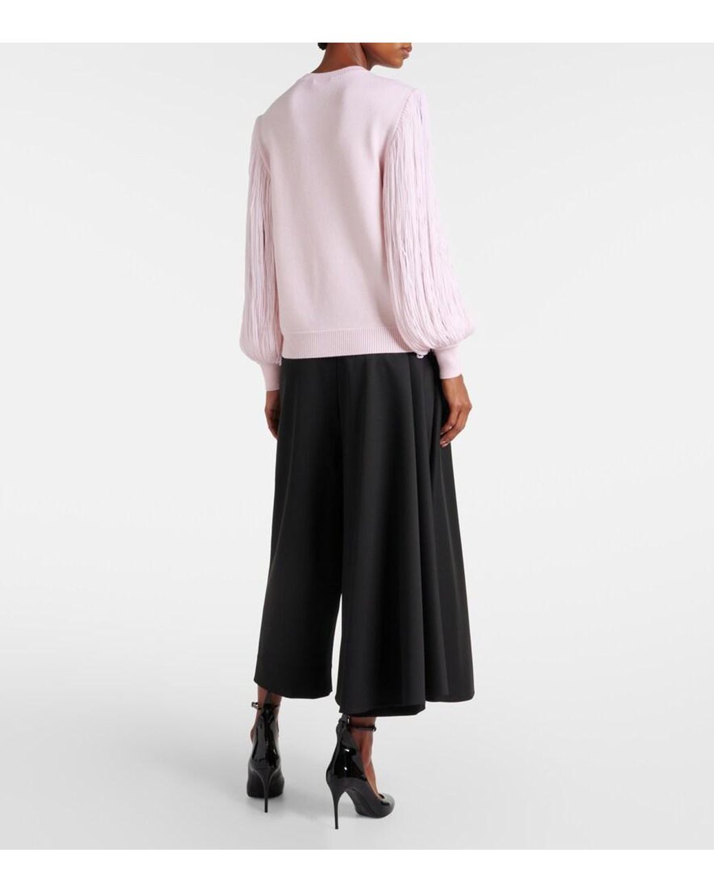 Alaïa Pink Tassel Wool Sweater