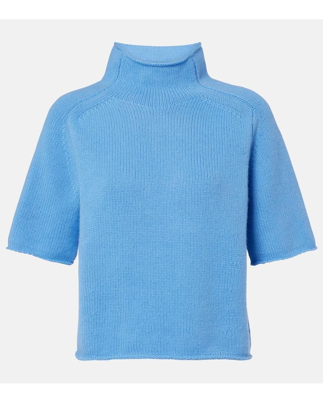 Lisa Yang Blue Fride Cashmere Turtleneck Sweater