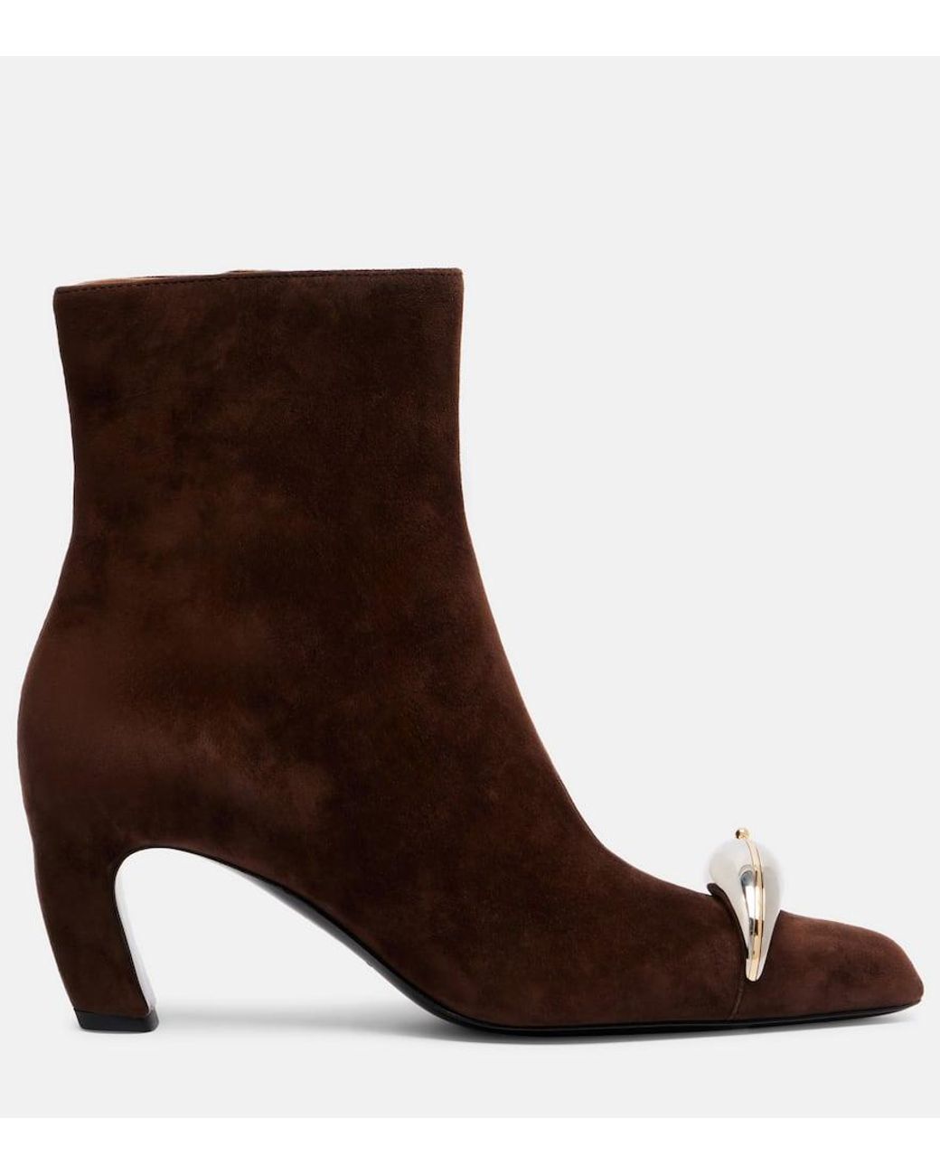 Tory Burch Brown Pierced Xl 65 Suede Ankle Boots