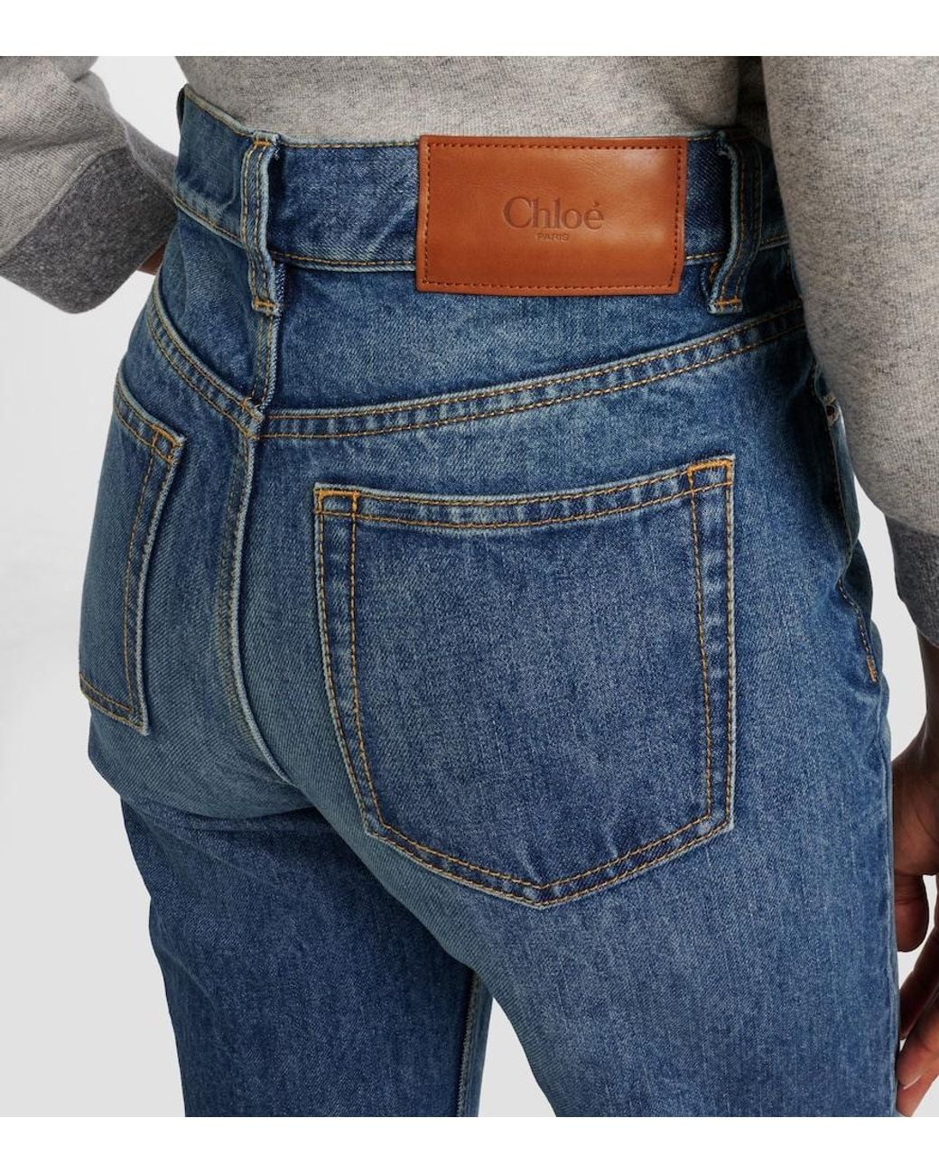 Chloé Blue High-Rise Flared Jeans