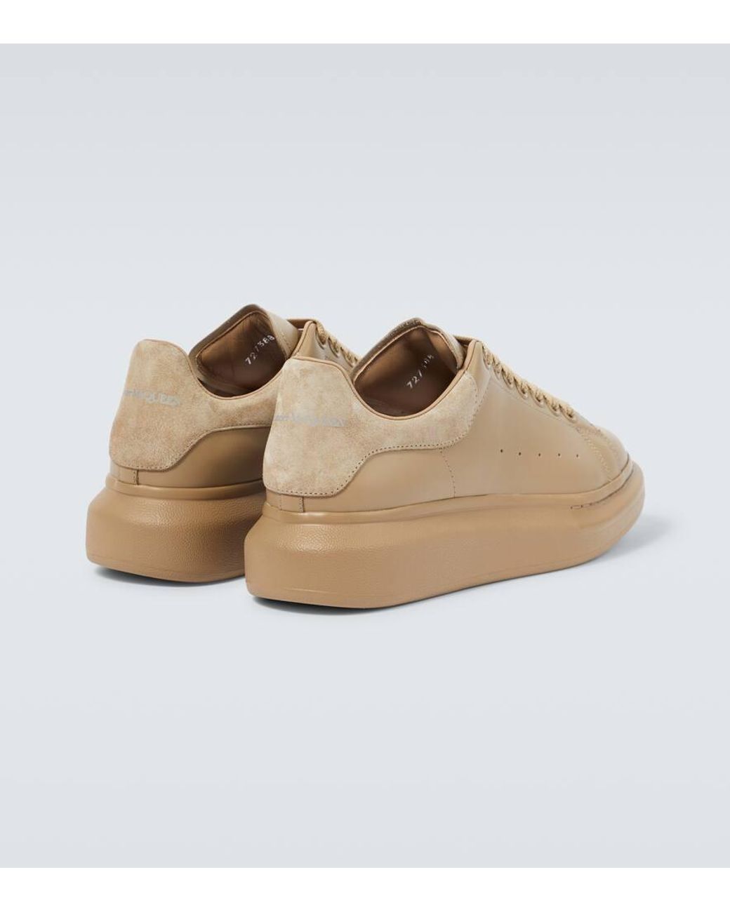 スニーカー ALEXANDER McQUEEN OVERSIZE SNEAKERS IN METHOD LEATHER McQueen Oversized Leather Sneakers in Natural for Men | Lyst