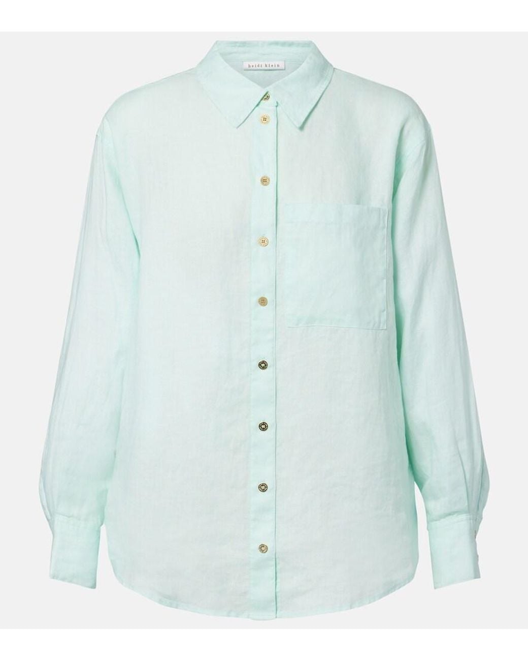 Heidi Klein Green Corfu Linen Shirt