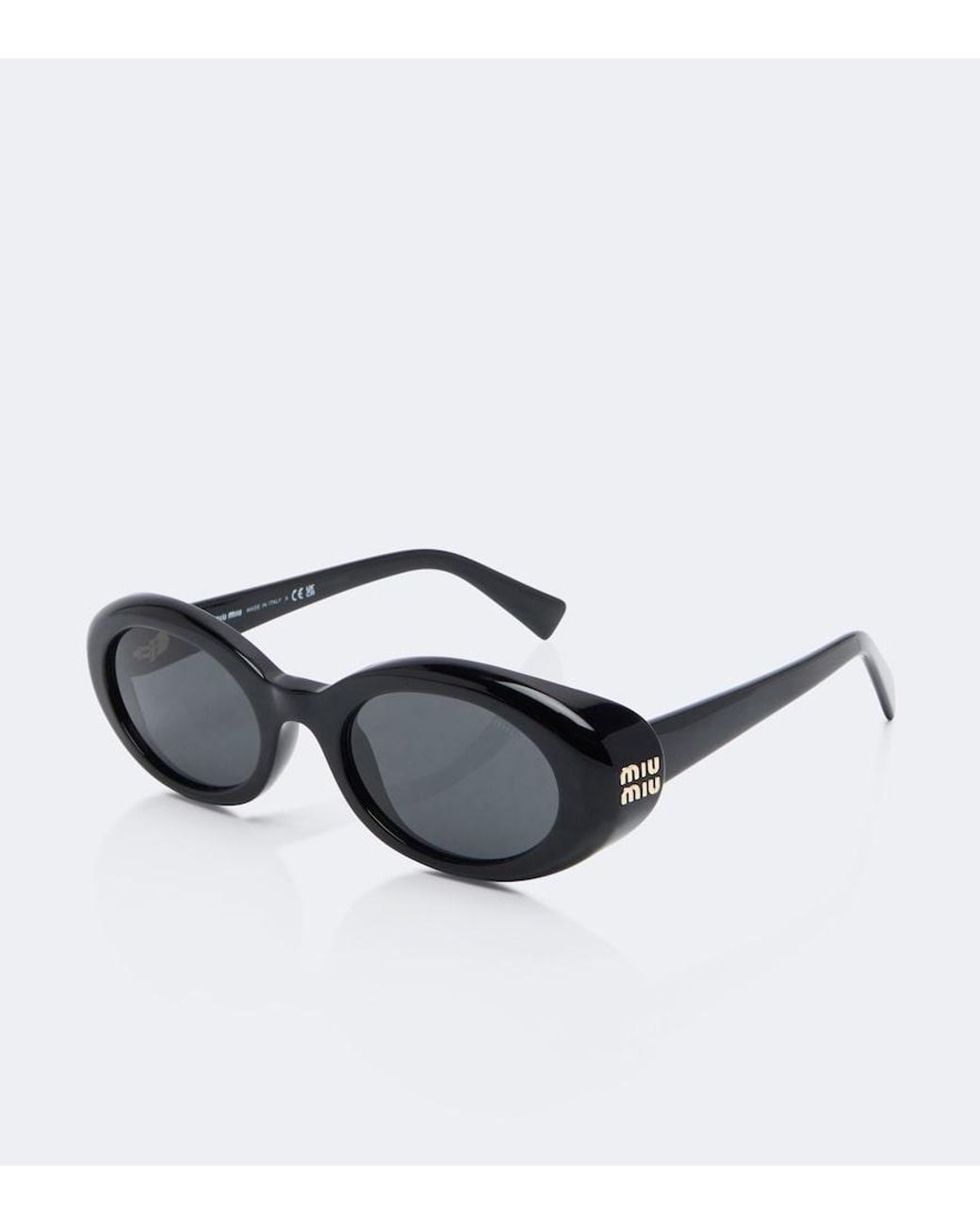 Miu Miu Black Reverie Oval Sunglasses