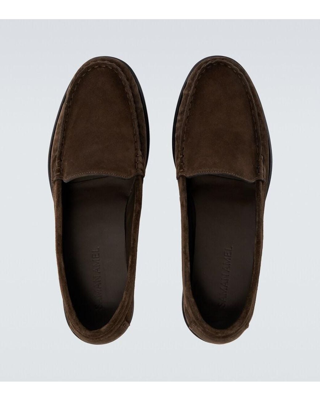 Saman Amel Loafers City Aus Veloursleder in Black für Herren