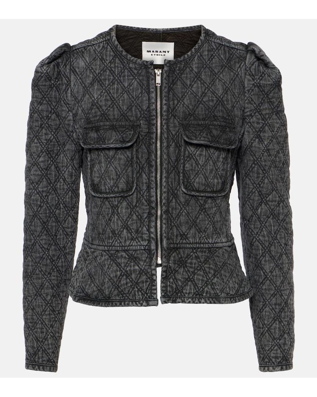 Isabel Marant Black Deliona Quilted Cotton-Canvas Jacket