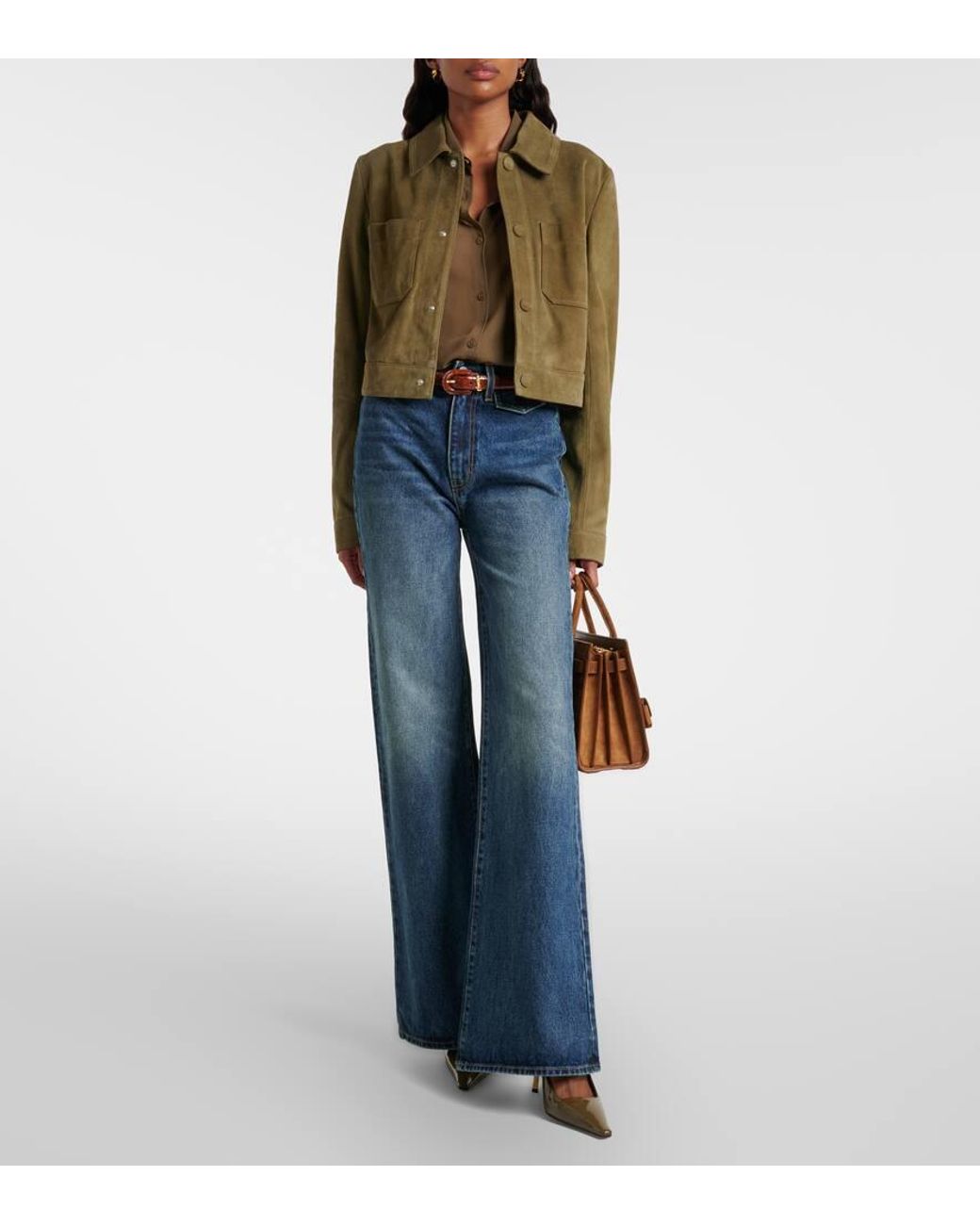 Nili Lotan Blue Edira Wide-Leg Jeans