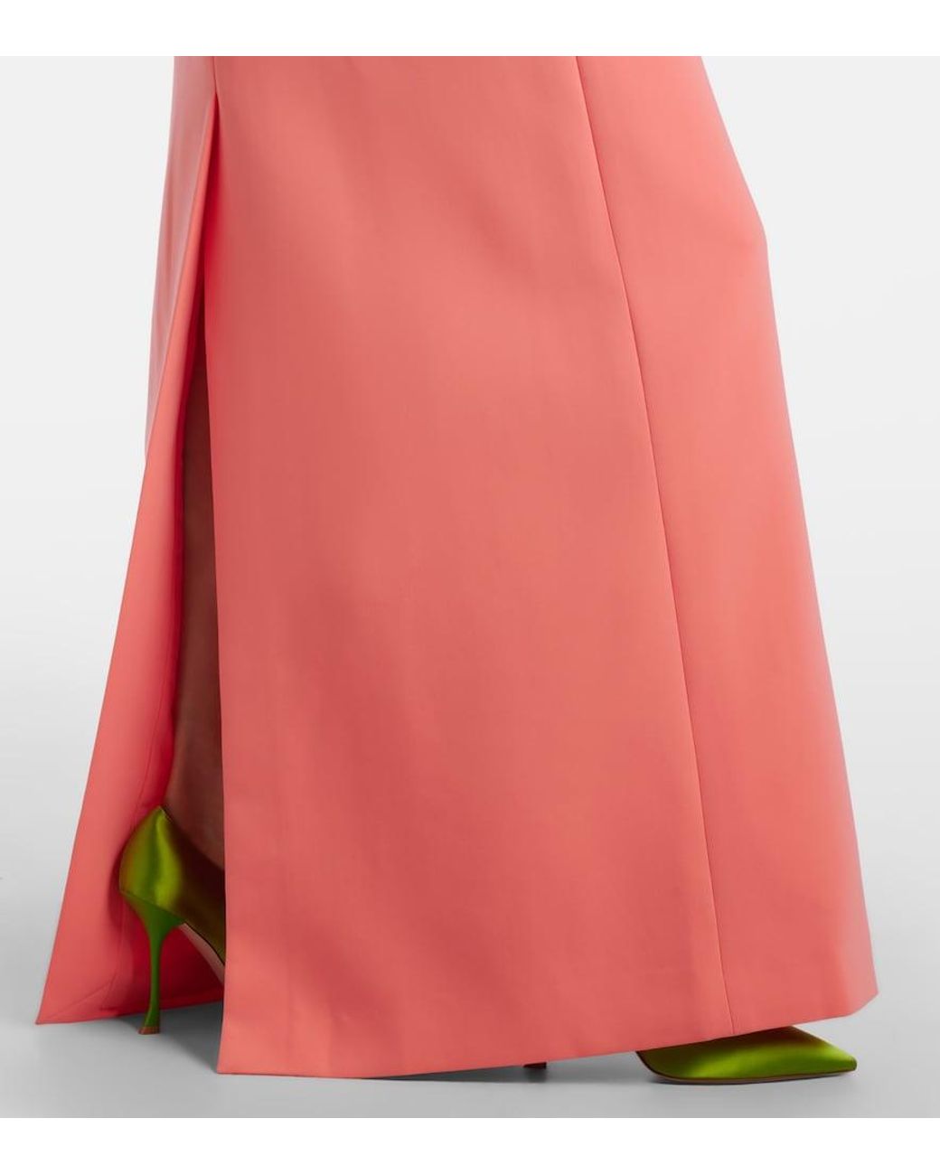 Carolina Herrera Pink Bow-Detail Embellished Floral Gown