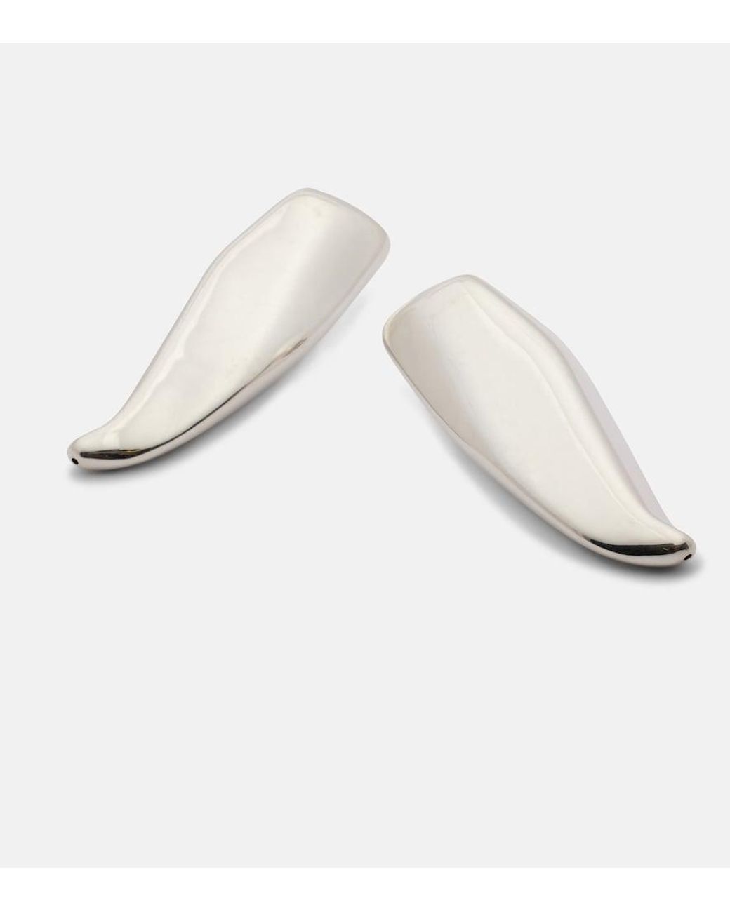 Bottega Veneta White Prisma Sterling Earrings