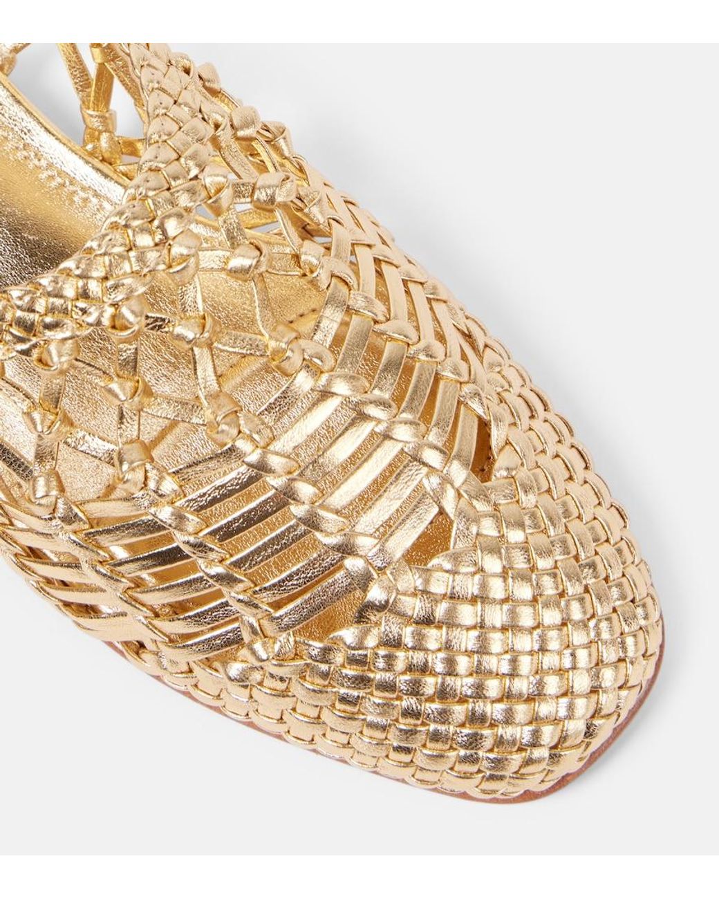 Jonathan Simkhai Eden Metallic Leather Ballet Flats