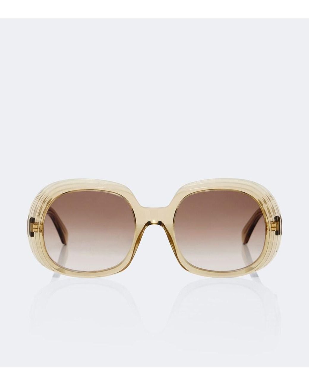 Loewe Brown Mini Anagram Steps Round Sunglasses