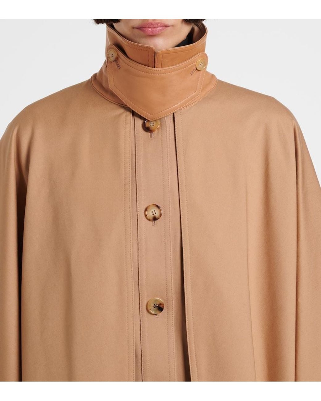 Chloé Brown Cotton Gabardine Cape