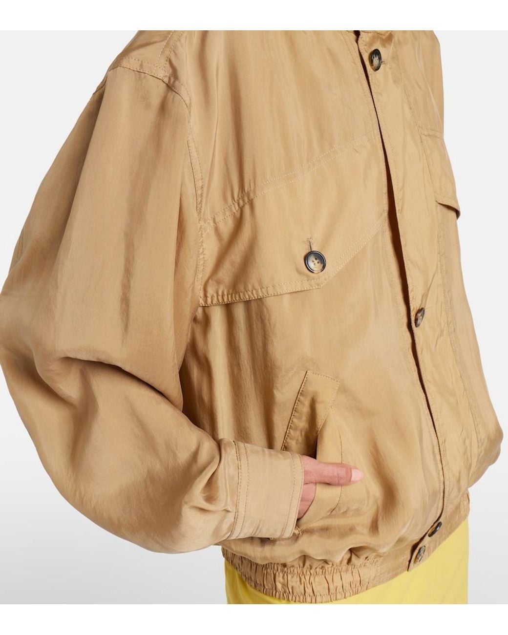 Saint Laurent Brown Oversized Blouson Jacket