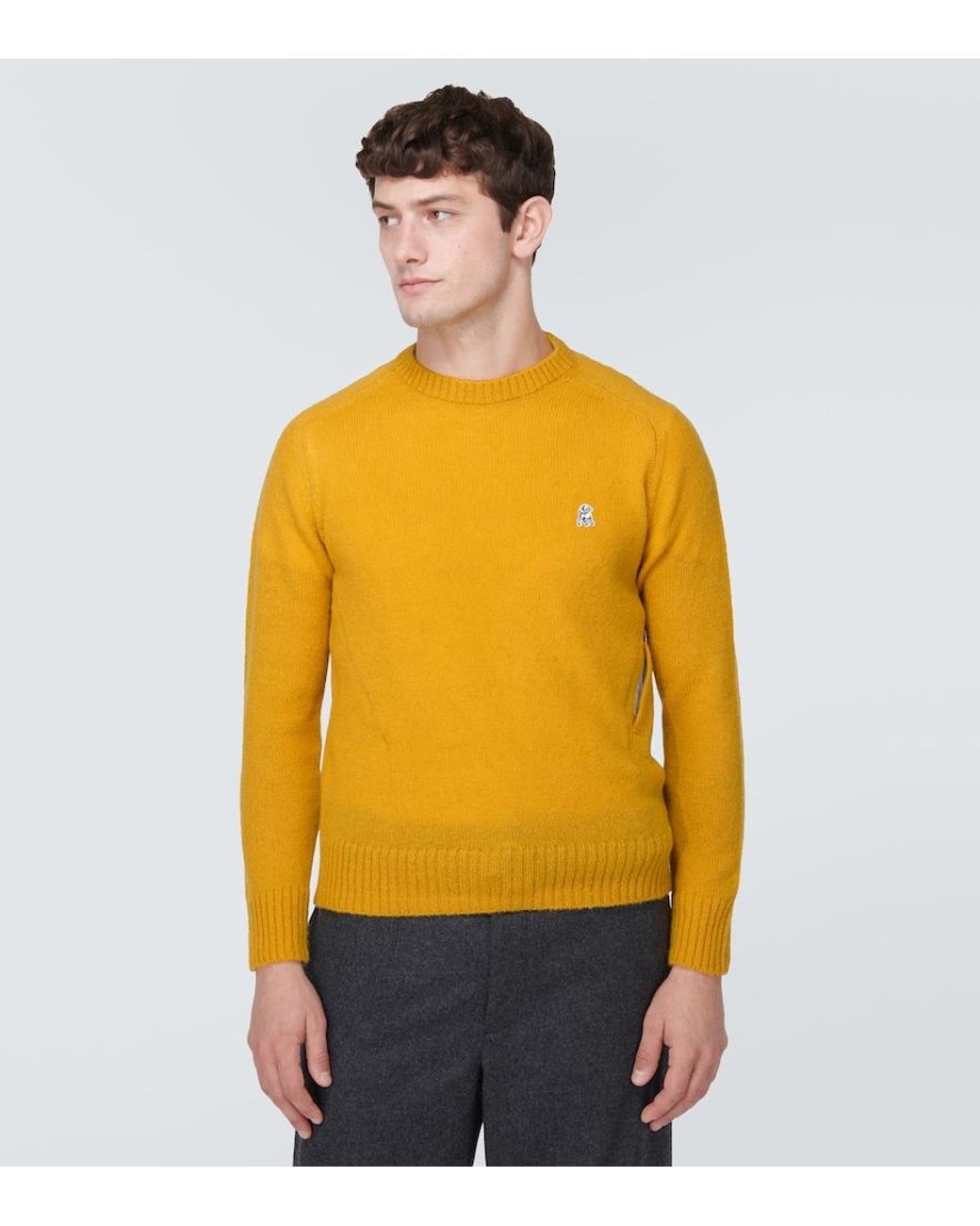 Undercover Yellow Wool Sweater for men