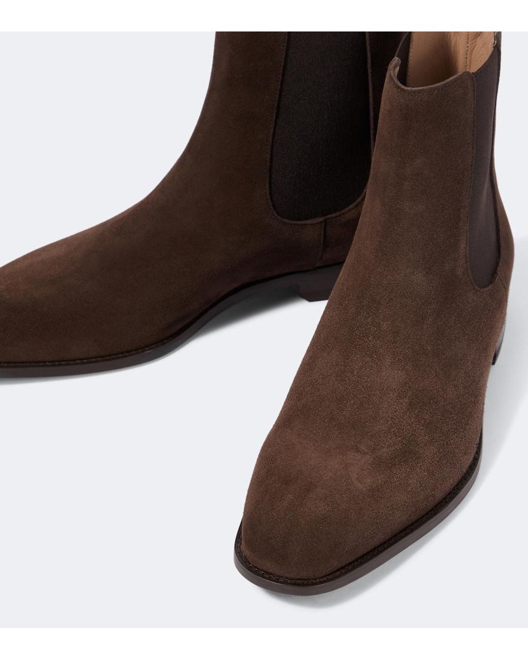 Manolo Blahnik Brown Delsa Suede Chelsea Boot for men
