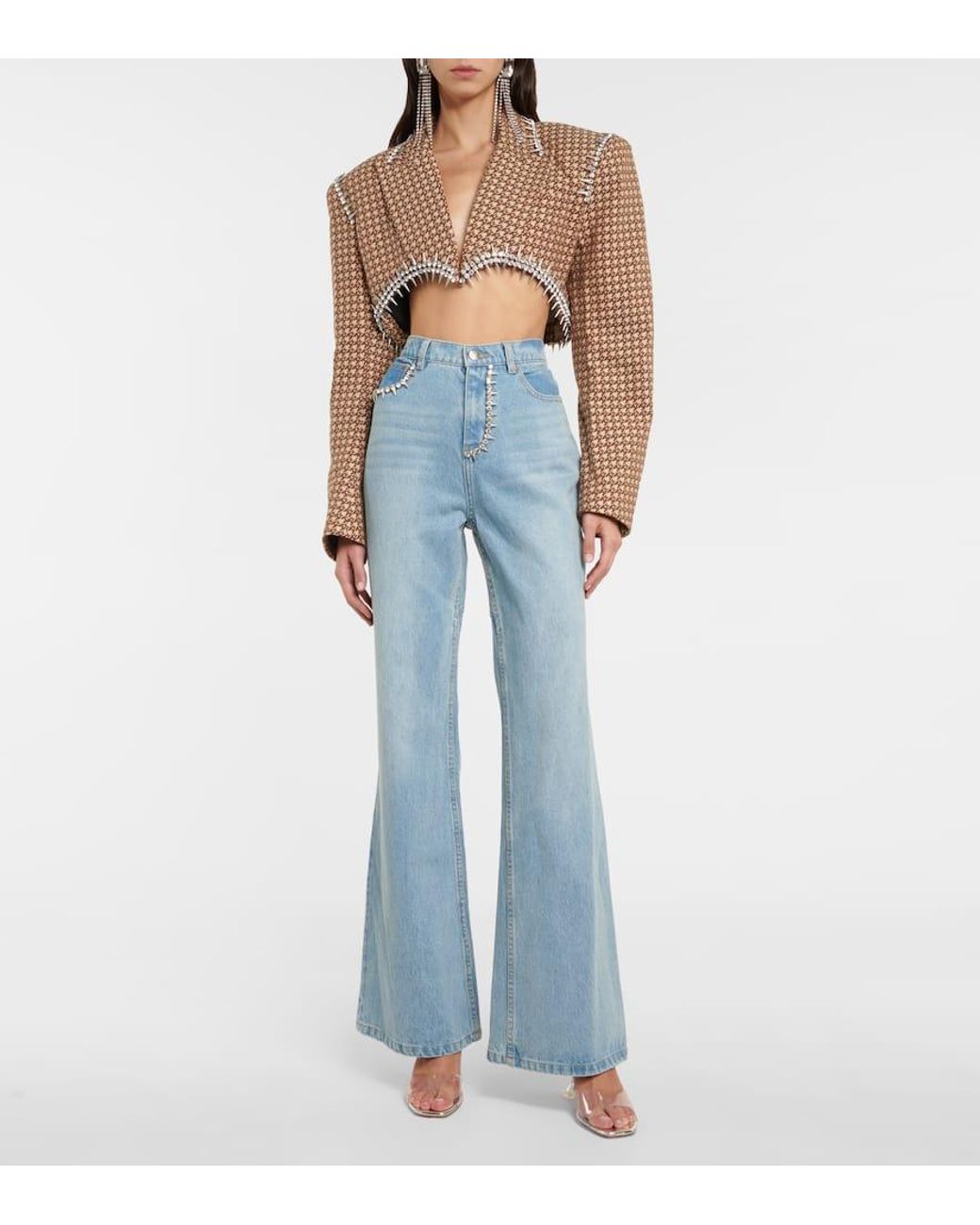 AMINA MUADDI White Lupita Leather Mules