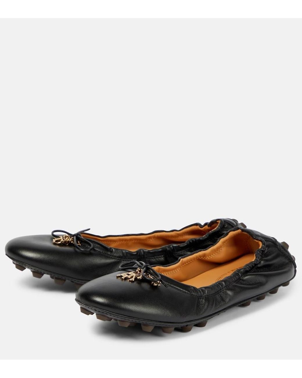 Tod's Brown Gommino Leather Ballet Flats