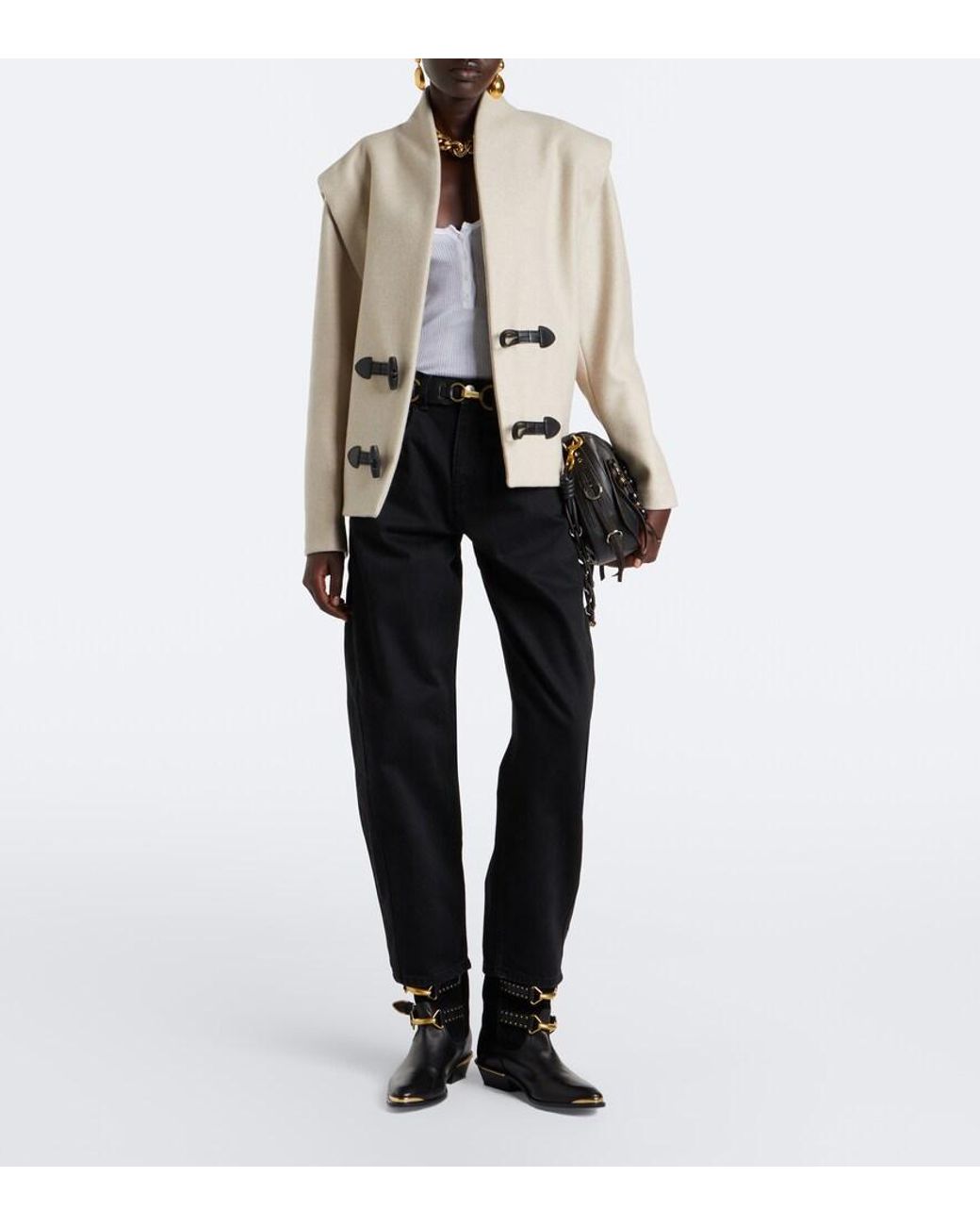 Isabel Marant Natural Toria Wool And Cashmere Jacket