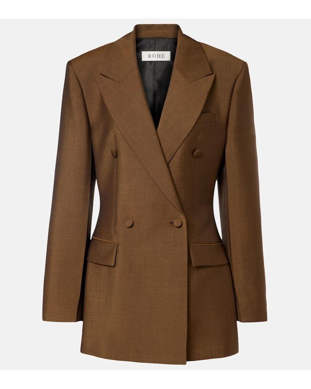 Rohe Brown Virgin Wool And Mohair Blazer