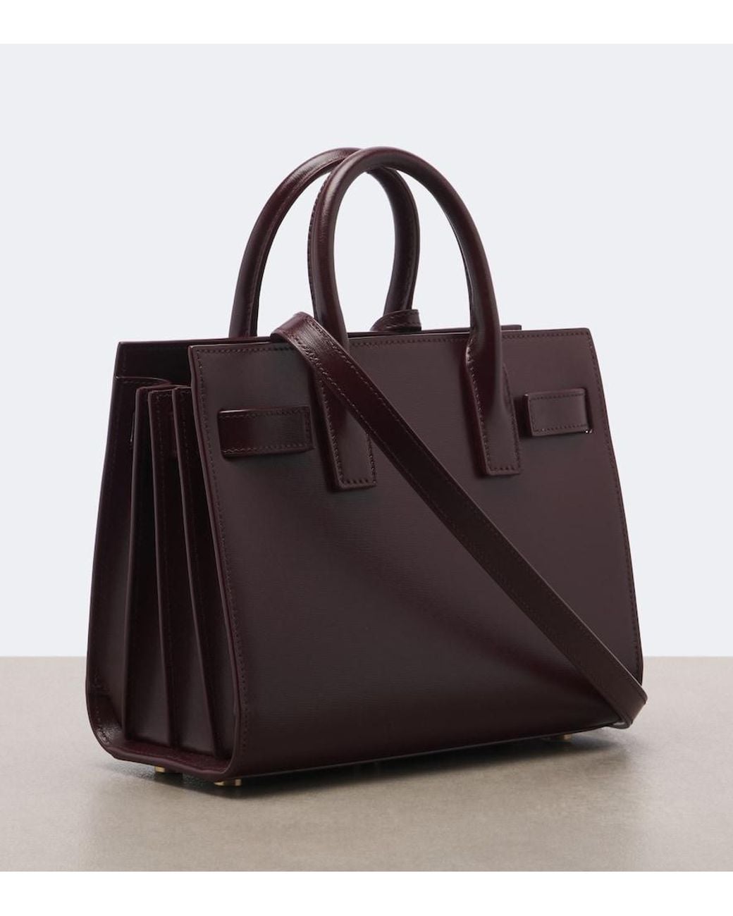 Saint Laurent Red Sac De Jour Small Leather Top-Handle Bag