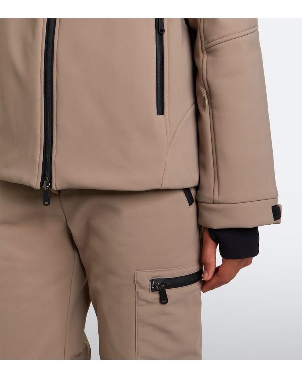 Brunello Cucinelli Brown Hooded Padded Ski Jacket
