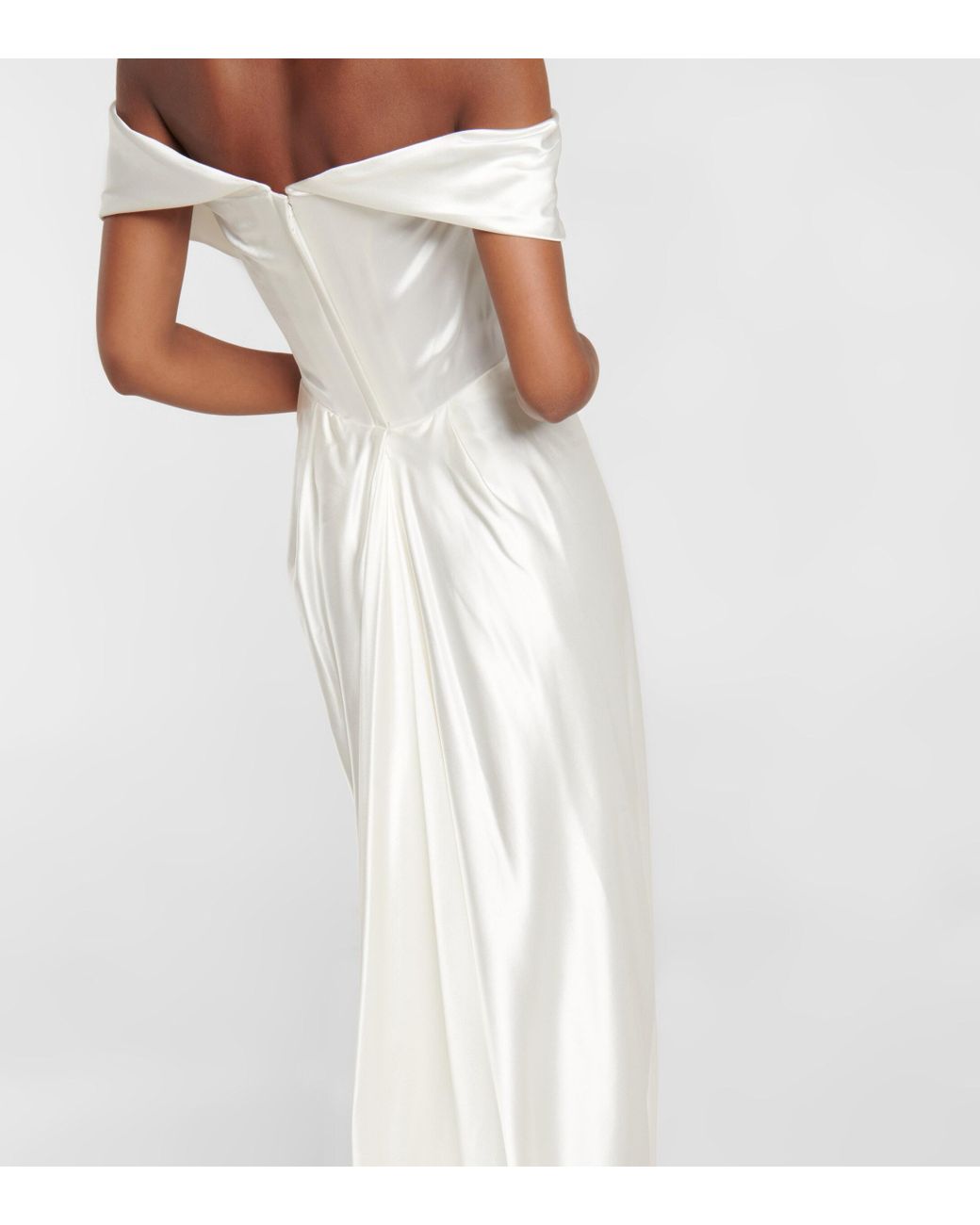 Vivienne Westwood Bridal Long Cocotte Silk Satin Gown in White | Lyst UK