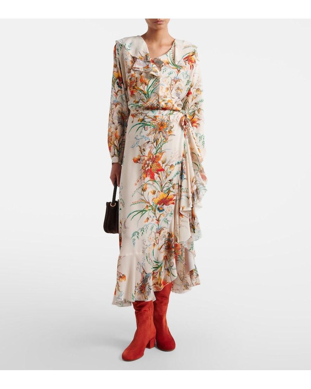 Gianvito Rossi Red Joelle Suede Knee-High Boots
