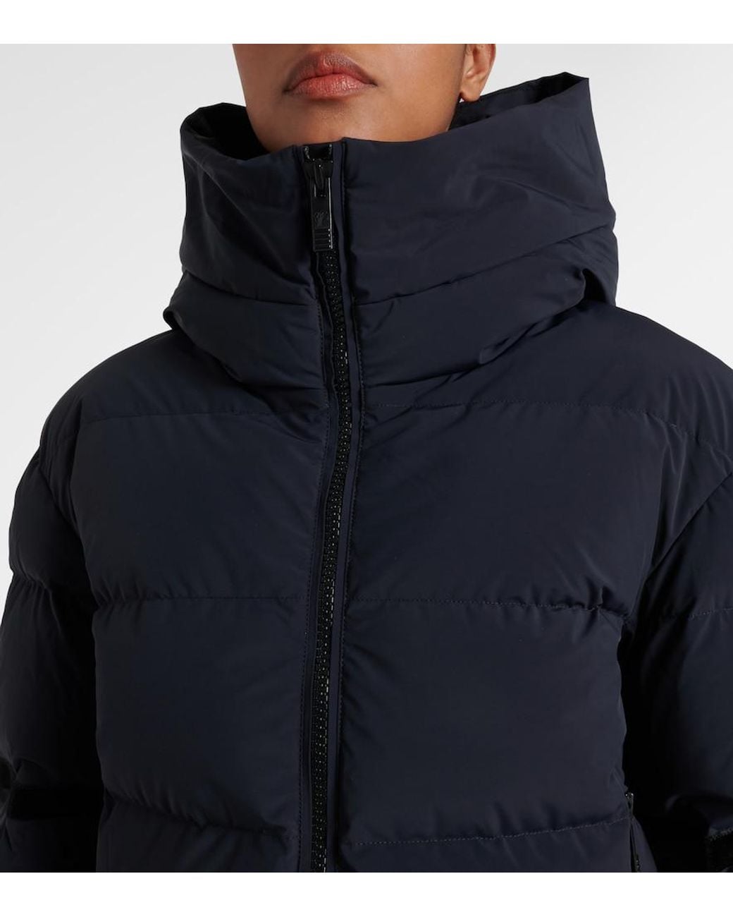 Fusalp Blue Barsy Velvet-Trimmed Down Ski Jacket