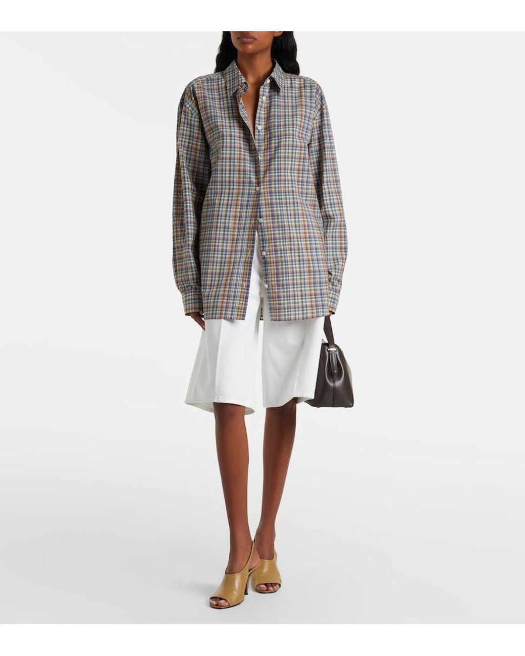Totême Multicolor Plaid Cotton Poplin Shirt