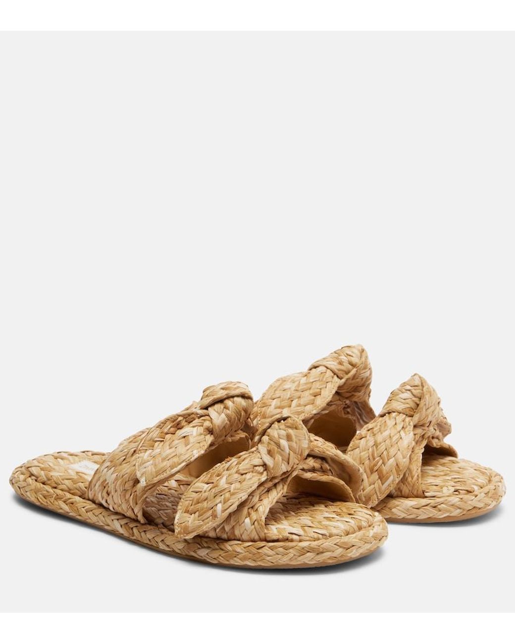 Zimmermann Natural Carousel Raffia Espadrille Slides