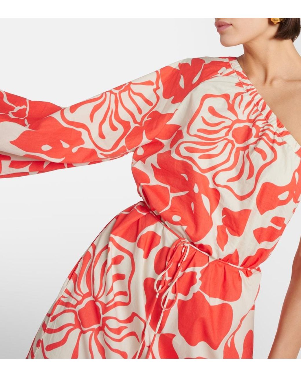 Faithfull The Brand Red Amorosa Floral Cotton Maxi Dress